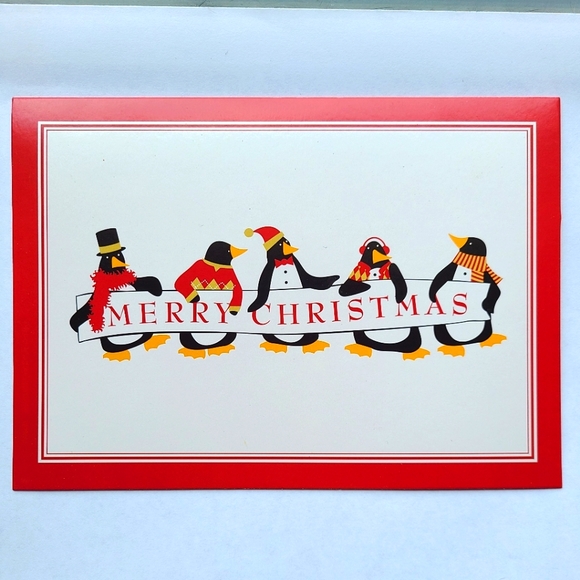 Holiday Collection Cheerful Penguins Christmas Cards - Qty 20 - Picture 3 of 8